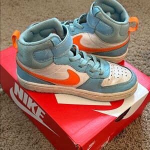 Nike Kids Sneakers - Light Blue and Orange